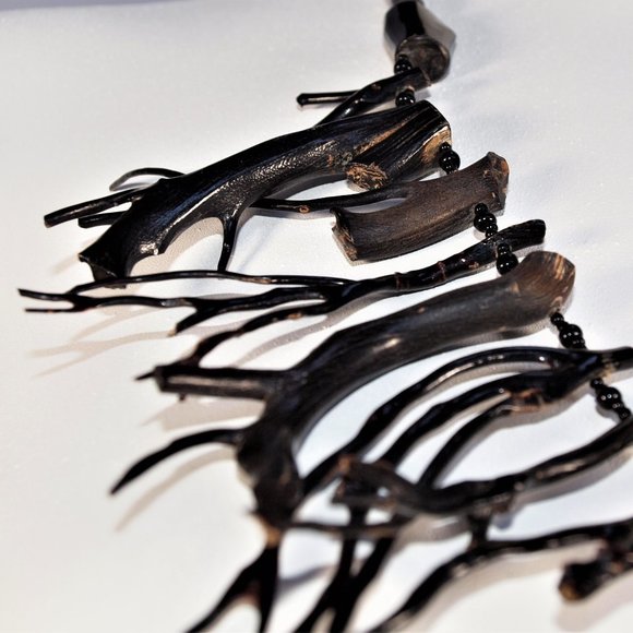 Vintage Natural Hawaiian Branch Black Coral Necklace - Picture 5 of 6